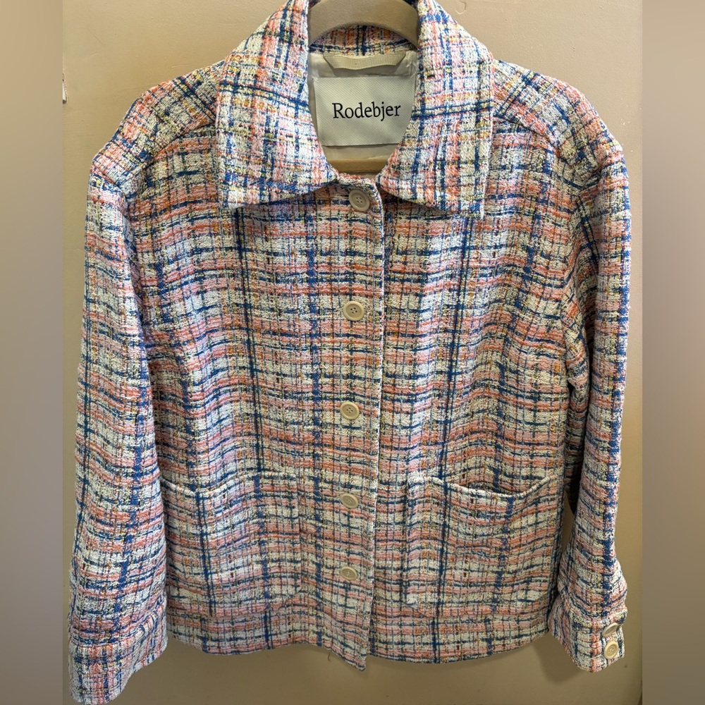 NWOT Rodebjer Angelica Country Weave Jacket Multi Color Women’s Large - Picture 5 of 16